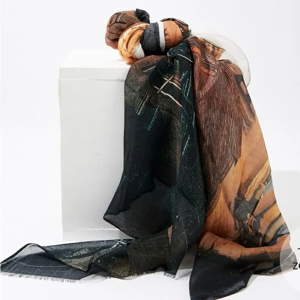 NWT India Hicks with Bird & Knoll Cashmere Blend Supersized Scarf